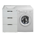 Тумба с раковиной Misty Куба 120 L под стиральную машину Тумба с раковиной Misty Куба 120 L под стиральную машину