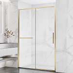 Душевая дверь в нишу Vincea Slim Soft 150*200 L/R профиль брашированное золото без поддона Душевая дверь в нишу Vincea Slim Soft 150*200 L/R профиль брашированное золото без поддона