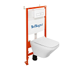 Комплект инсталляции BelBagno BB026 с унитазом Sela клавиша смыва белый глянец Комплект инсталляции BelBagno BB026 с унитазом Sela клавиша смыва белый глянец