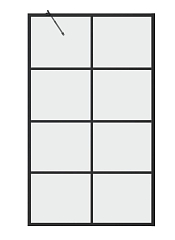Шторка для ванны Grossman GR-105/90BLACK 90х150 L/R