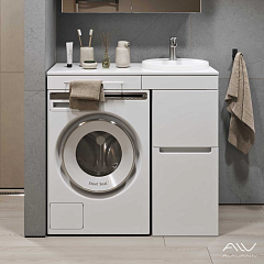 Тумба с раковиной Alavann Cosmetic 100 L/R белый Тумба с раковиной Alavann Cosmetic 100 L/R белый