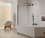 Душевая шторка на ванну New Trendy New Modus Black EXK-1926 50*150 L/R косой кронштейн Душевая шторка на ванну New Trendy New Modus Black EXK-1926 50*150 L/R косой кронштейн