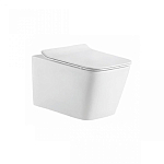 Подвесной унитаз Bravat Manno C21201UW-RUS 35,5*51,5 безободковый с крышкой-сиденьем микролифт Slim Подвесной унитаз Bravat Manno C21201UW-RUS 35,5*51,5 безободковый с крышкой-сиденьем микролифт Slim